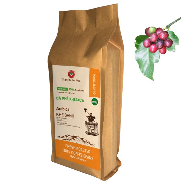 Loại hạt/bột Cà phê nguyên chất 100%. Hảo Hạng – Khesaca cafe Arabica túi 500gr Kraft - Ảnh 3