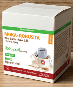 Cà phê phin giấy-Drip Coffee. Moka và Robusta nguyên chất – DCB150RA17- 10gói/ Hộp